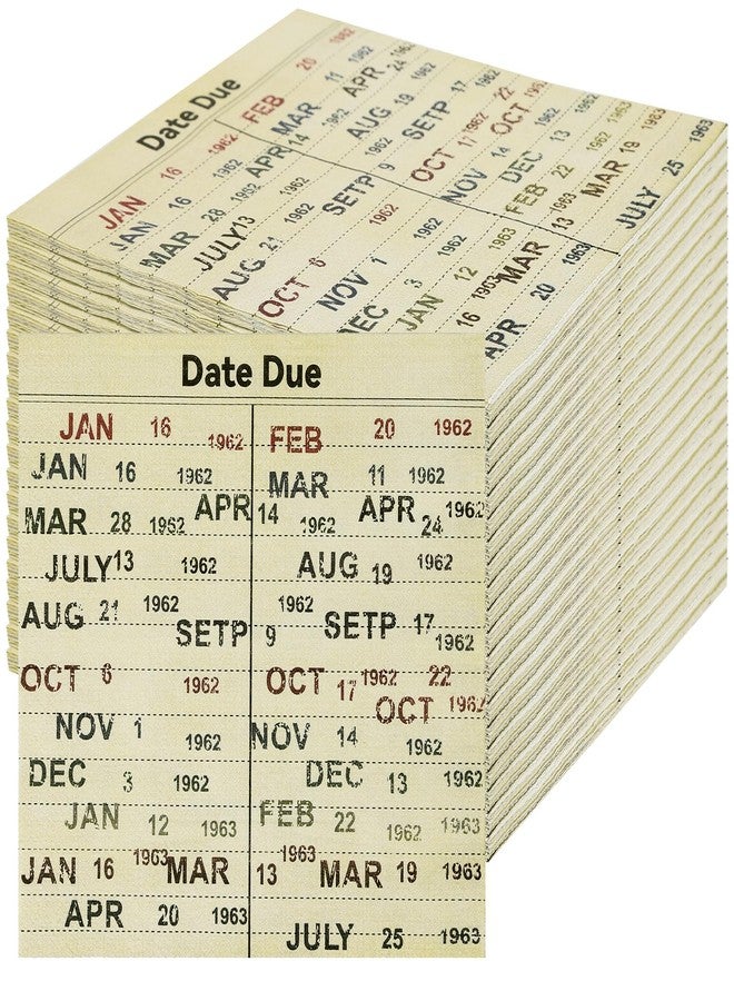 WAYASDCU 100 PCS Book Club Due Date Card Napkins Library Paper Napkins Vintage Party Decorations Books Lover - Image 1